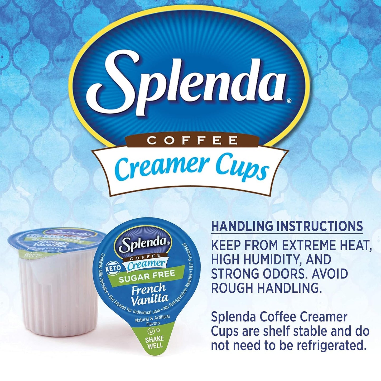 SPLENDA Single Serve Coffee Creamer Cups, Sugar Free French Vanilla, 48 Count (Pack of 4)