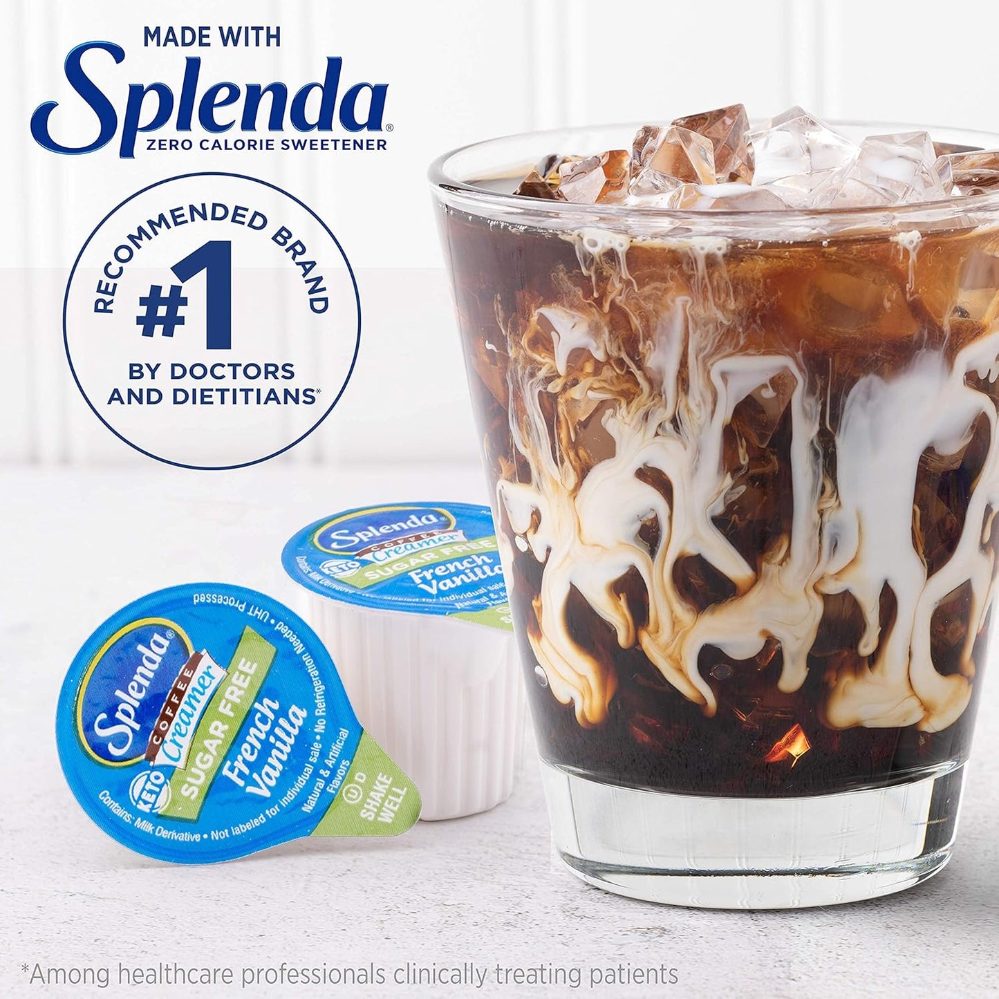 SPLENDA Single Serve Coffee Creamer Cups, Sugar Free French Vanilla, 48 Count (Pack of 4)