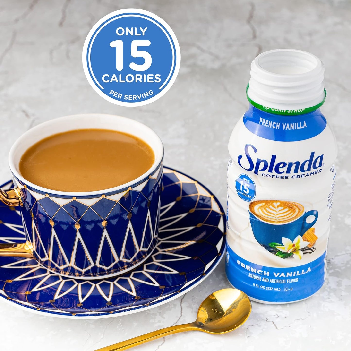 SPLENDA Sugar Free, Low Calorie Coffee Creamer, 8 Fl Ounces Each Bottle (Pack of 12)