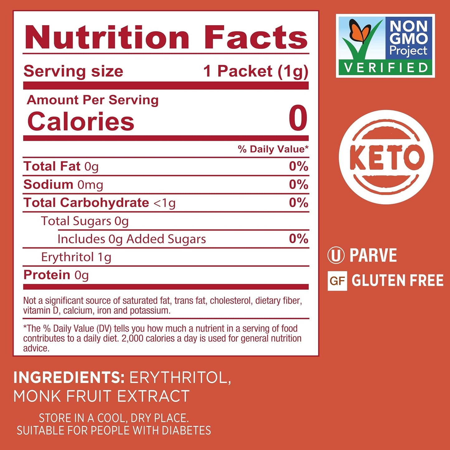 SPLENDA Monk Fruit Zero Calorie Plant Based Sweetener Substitute, Keto Sugar Alternative (80 Count) - Pack of 12
